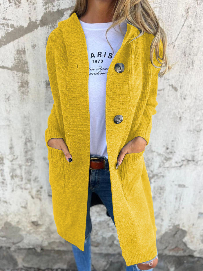 Dobromiła | Elegancki Długi Kardigan Dzianinowy