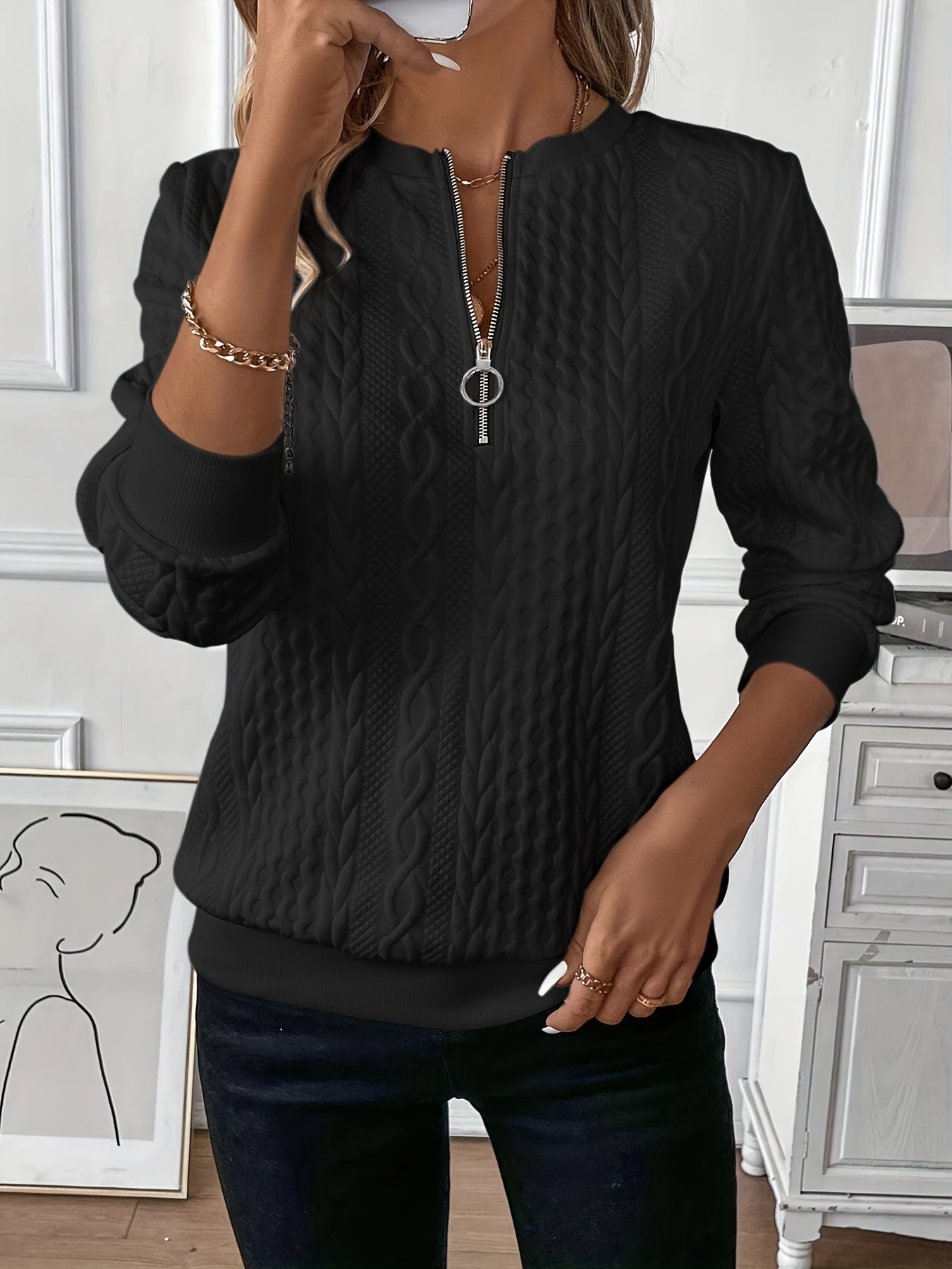 Zuzanna | Elegancki Dzianinowy Sweter