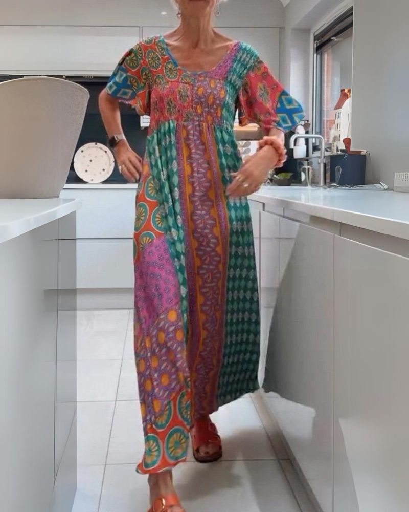 Doryda | Kolorowa Boho Sukienka Letnia