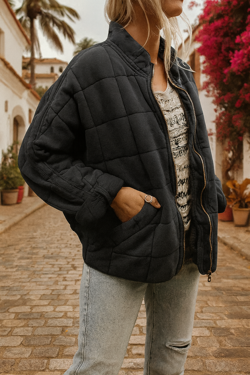 Beata | Przytulna pikowana kurtka oversize