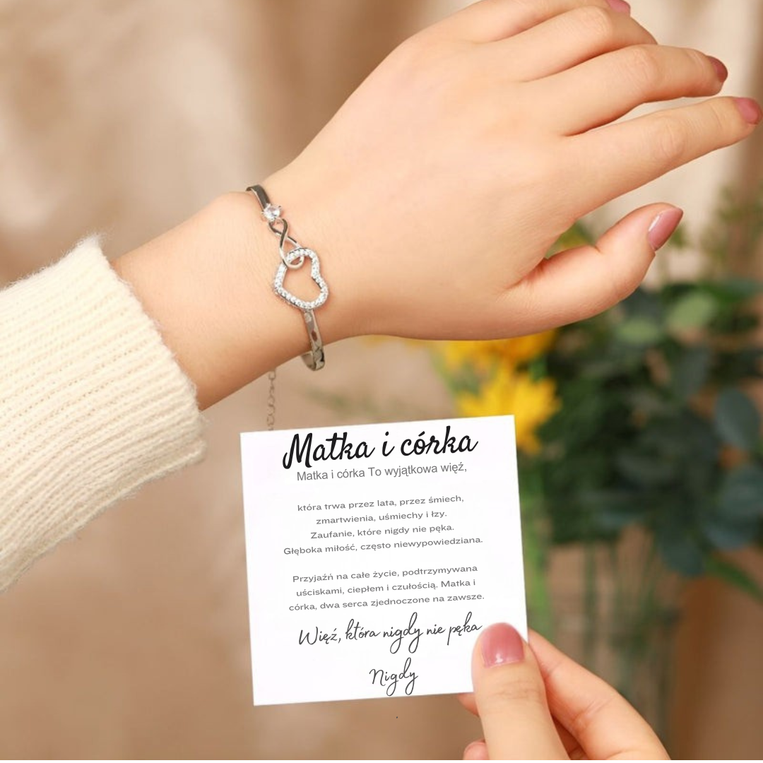 Esmeralda | Elegancka bransoletka z sercem nieskończoności
