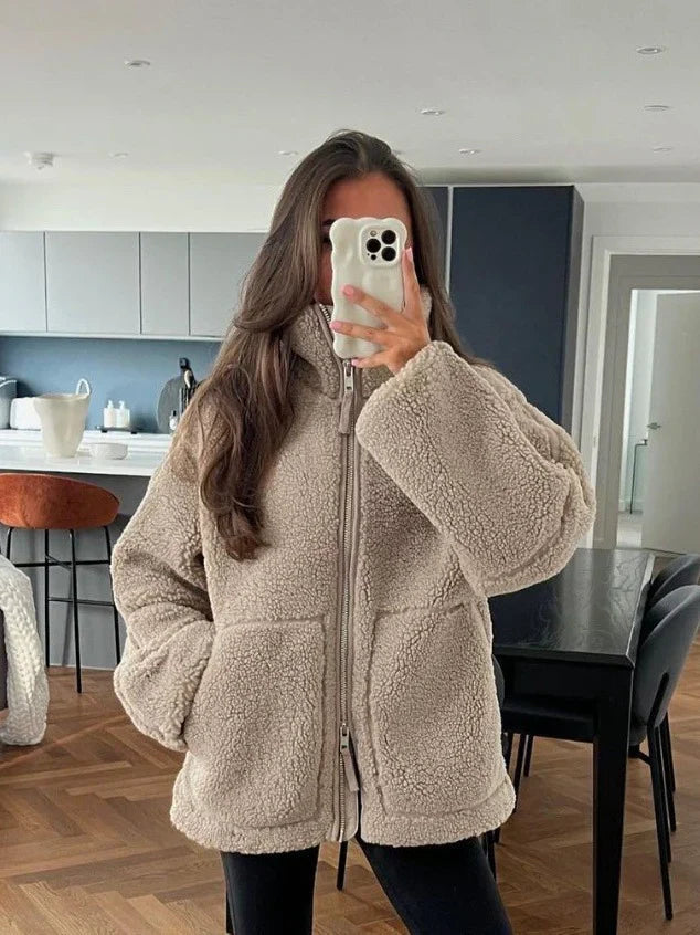 Lechosława | Miękka Fleece'owa Kurtka Zimowa