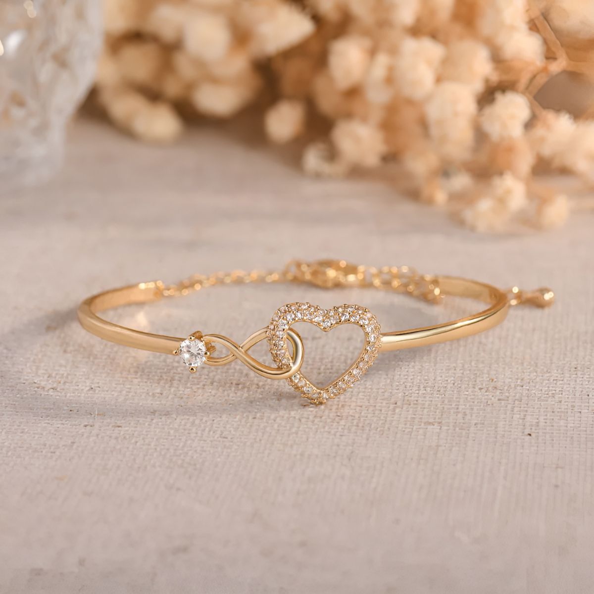 Esmeralda | Elegancka bransoletka z sercem nieskończoności