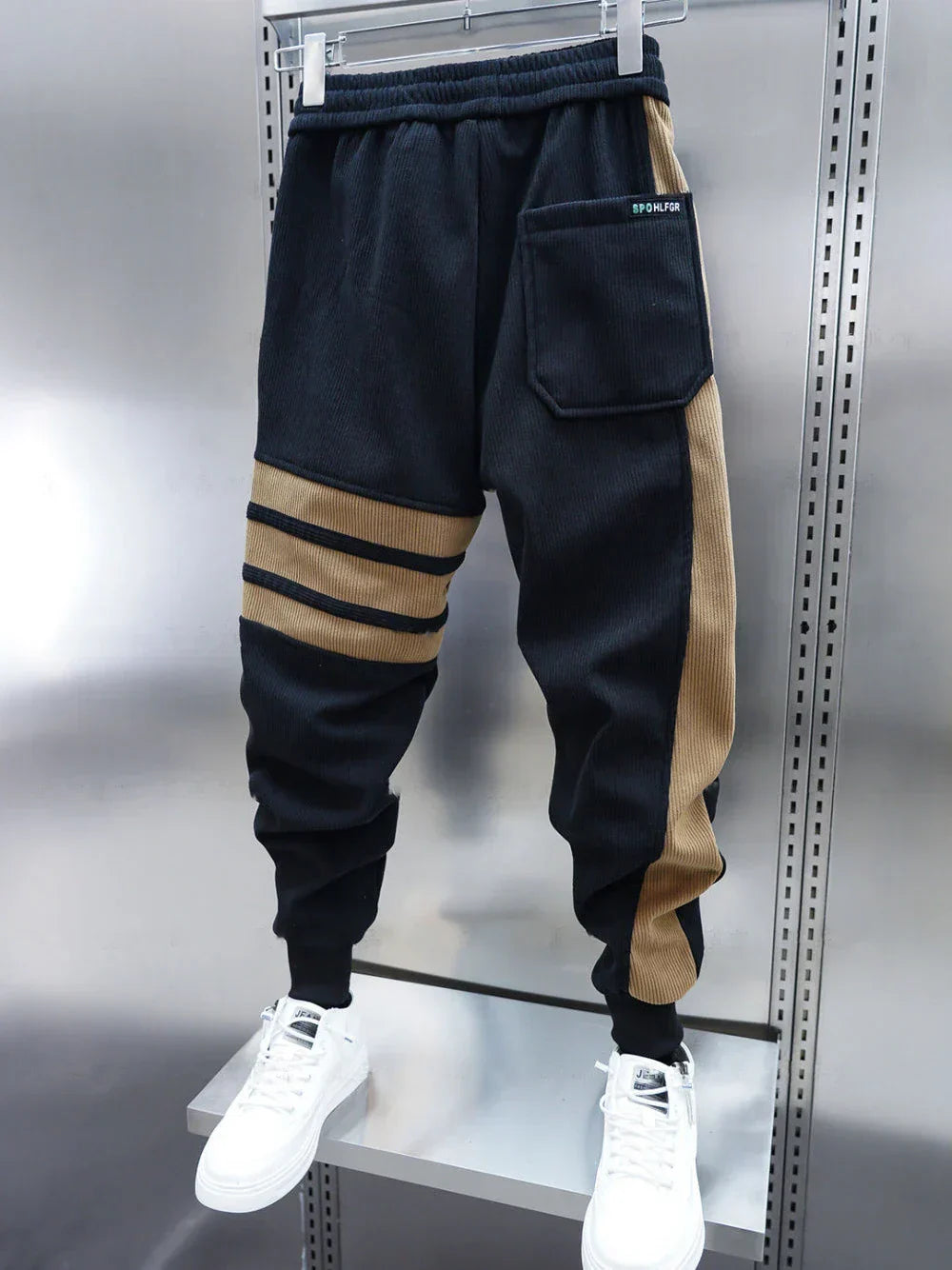 Karolina | Patchwork Striped Casual Trousers