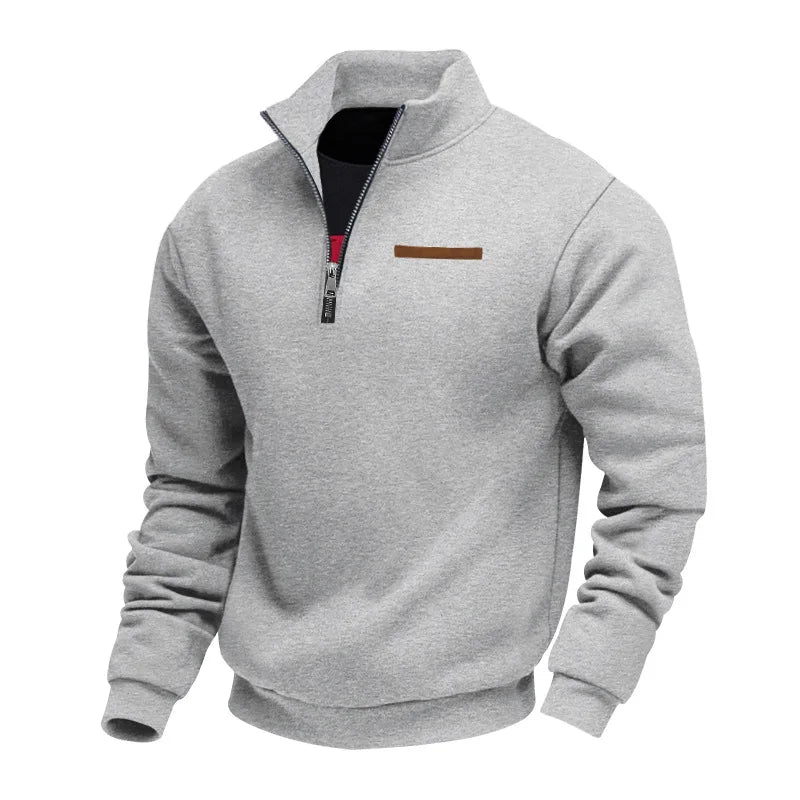 Barnaba | Męski casualowy sweter z polaru