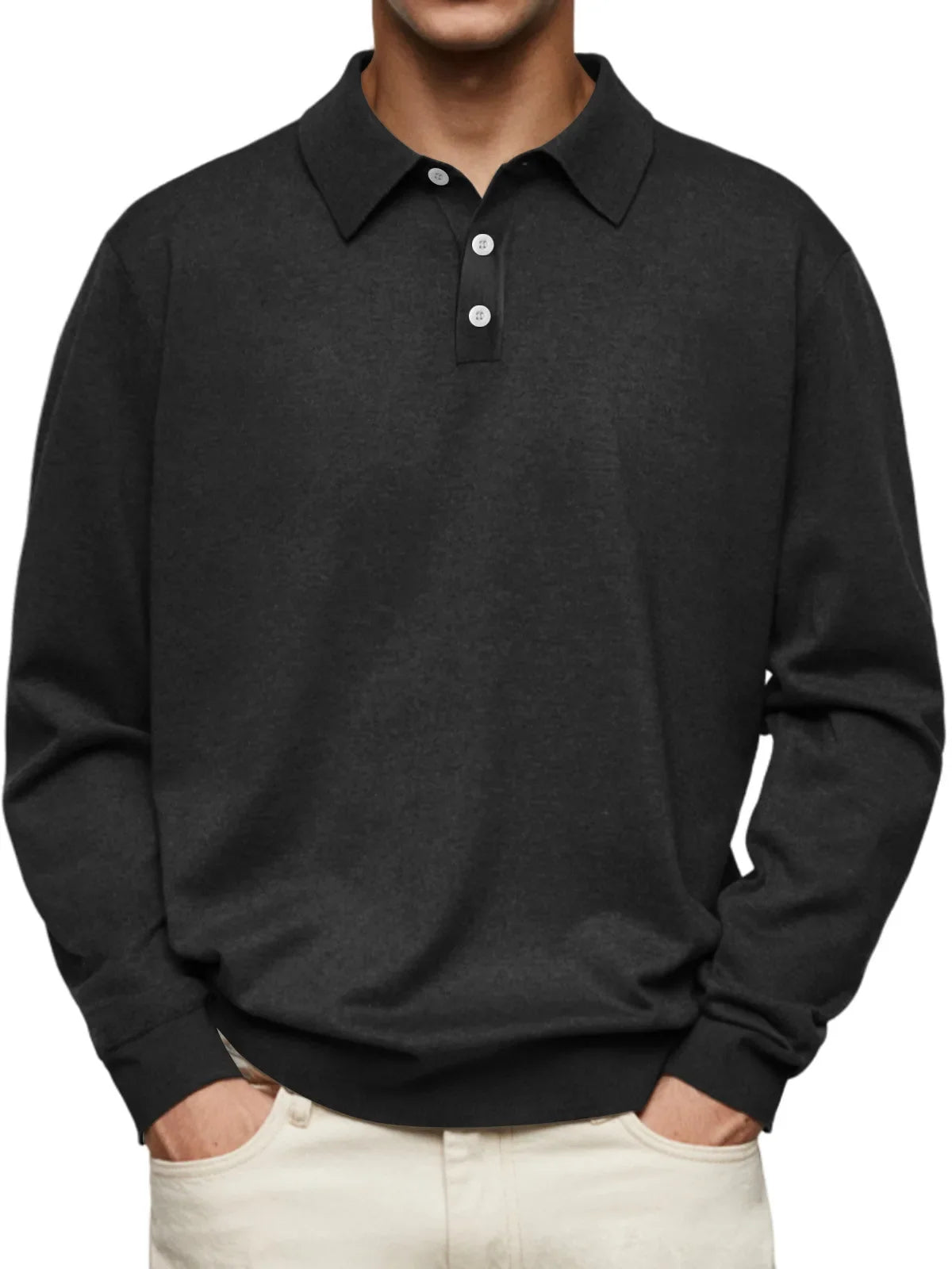 Chwalibóg | Casual polo z długim rękawem