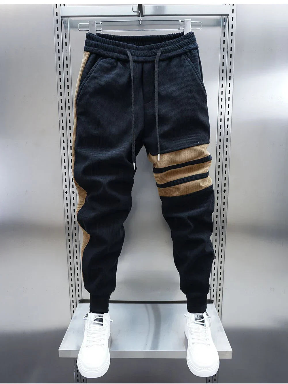 Karolina | Patchwork Striped Casual Trousers