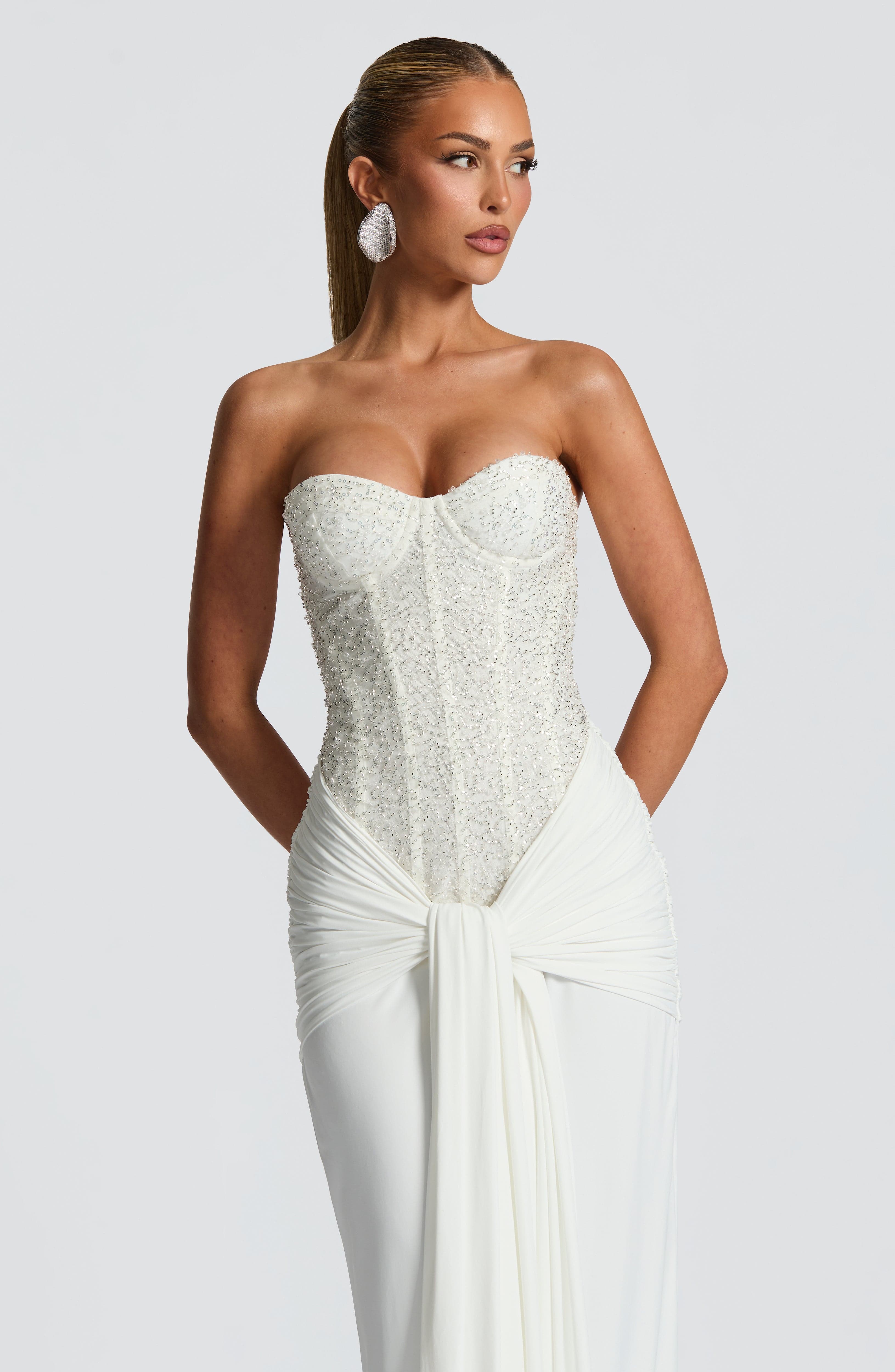 Dolores | Elegancka sukienka maxi bez ramiączek