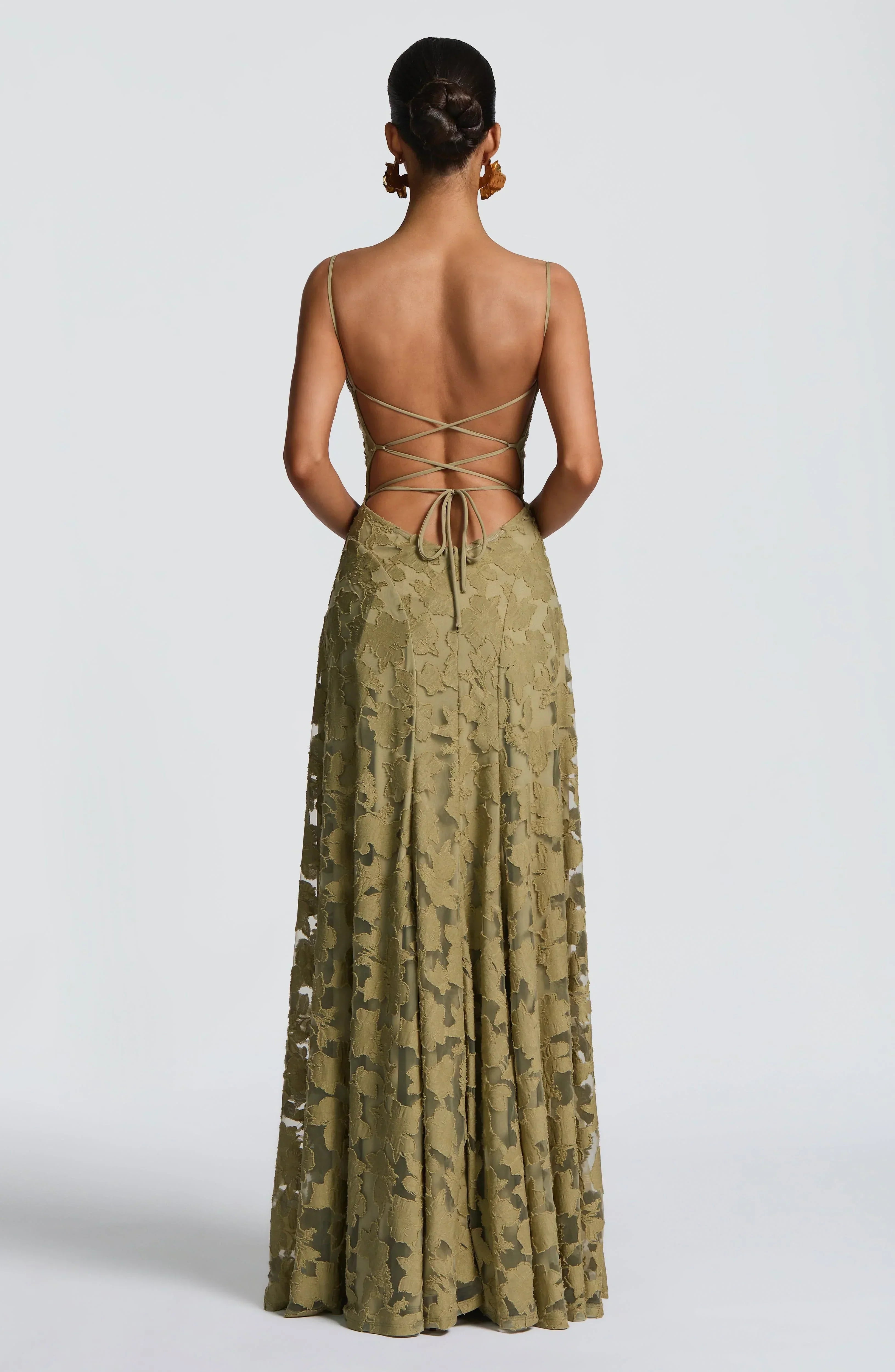 Wacława | Elegancka, drapowana sukienka maxi