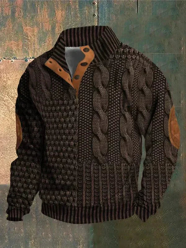 Gniewomir | Stylowy Sweter z Wzorzystym Splotem