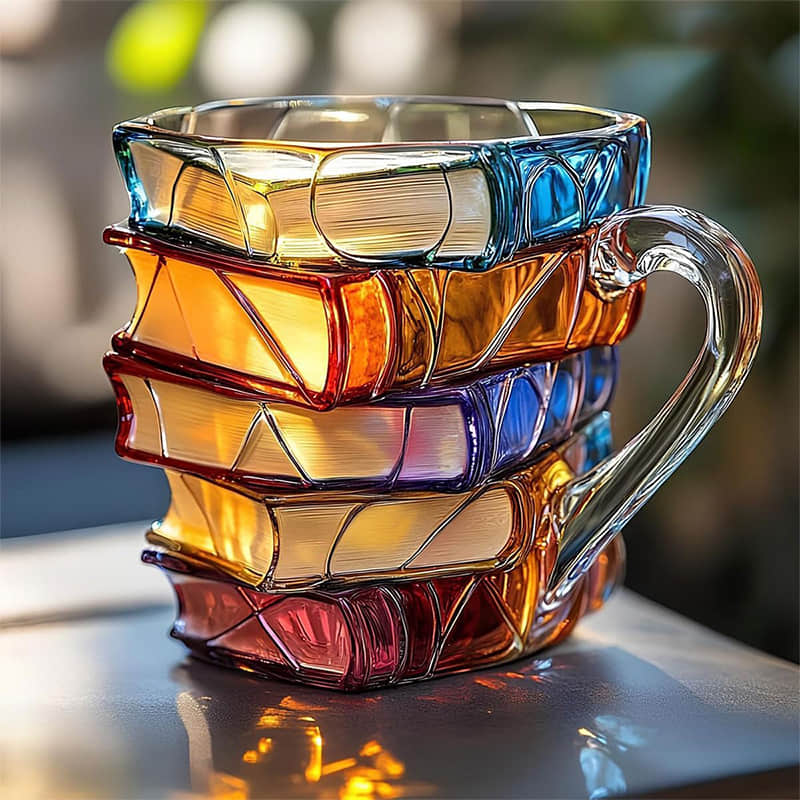 BookGlow | Ręcznie Robiony Kubek 3D Czytelnicza Radość