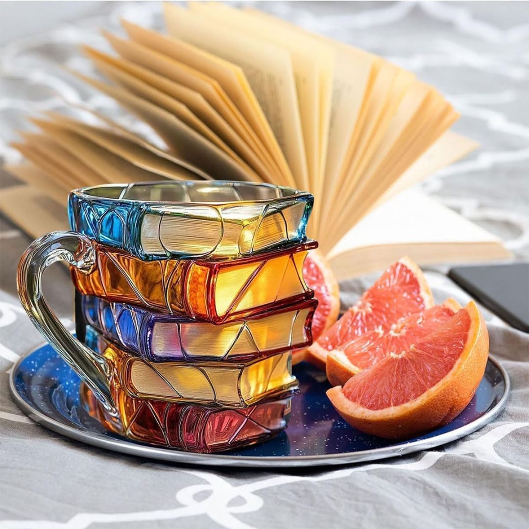 BookGlow | Ręcznie Robiony Kubek 3D Czytelnicza Radość