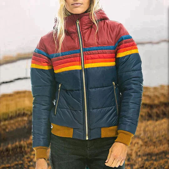 Halina | Retro Kurtka z Futerkiem