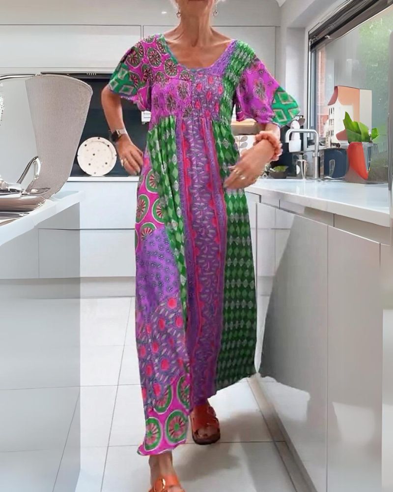 Doryda | Kolorowa Boho Sukienka Letnia