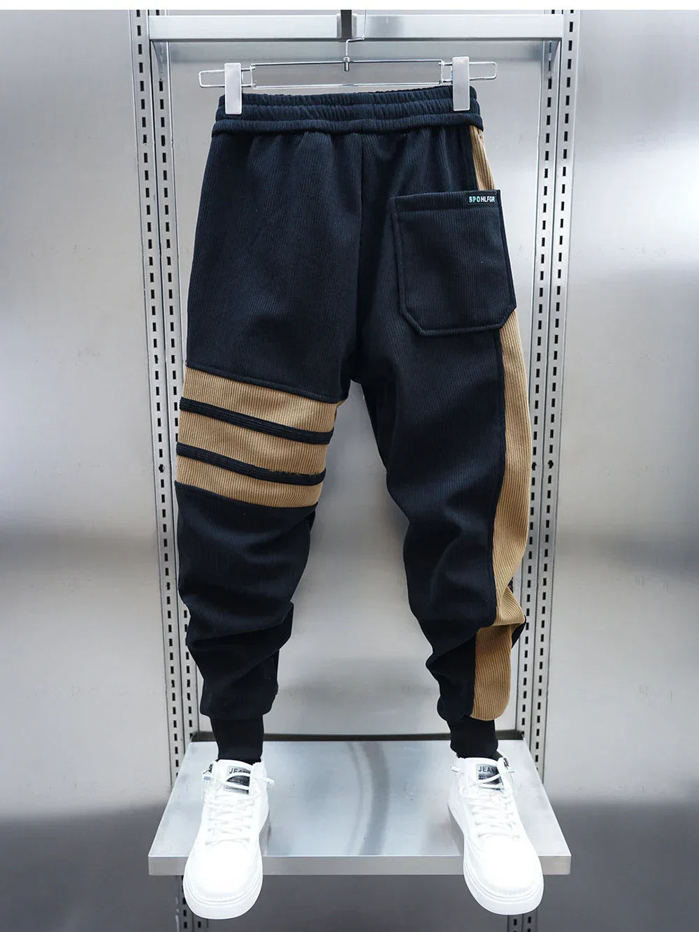 Karolina | Patchwork Striped Casual Trousers