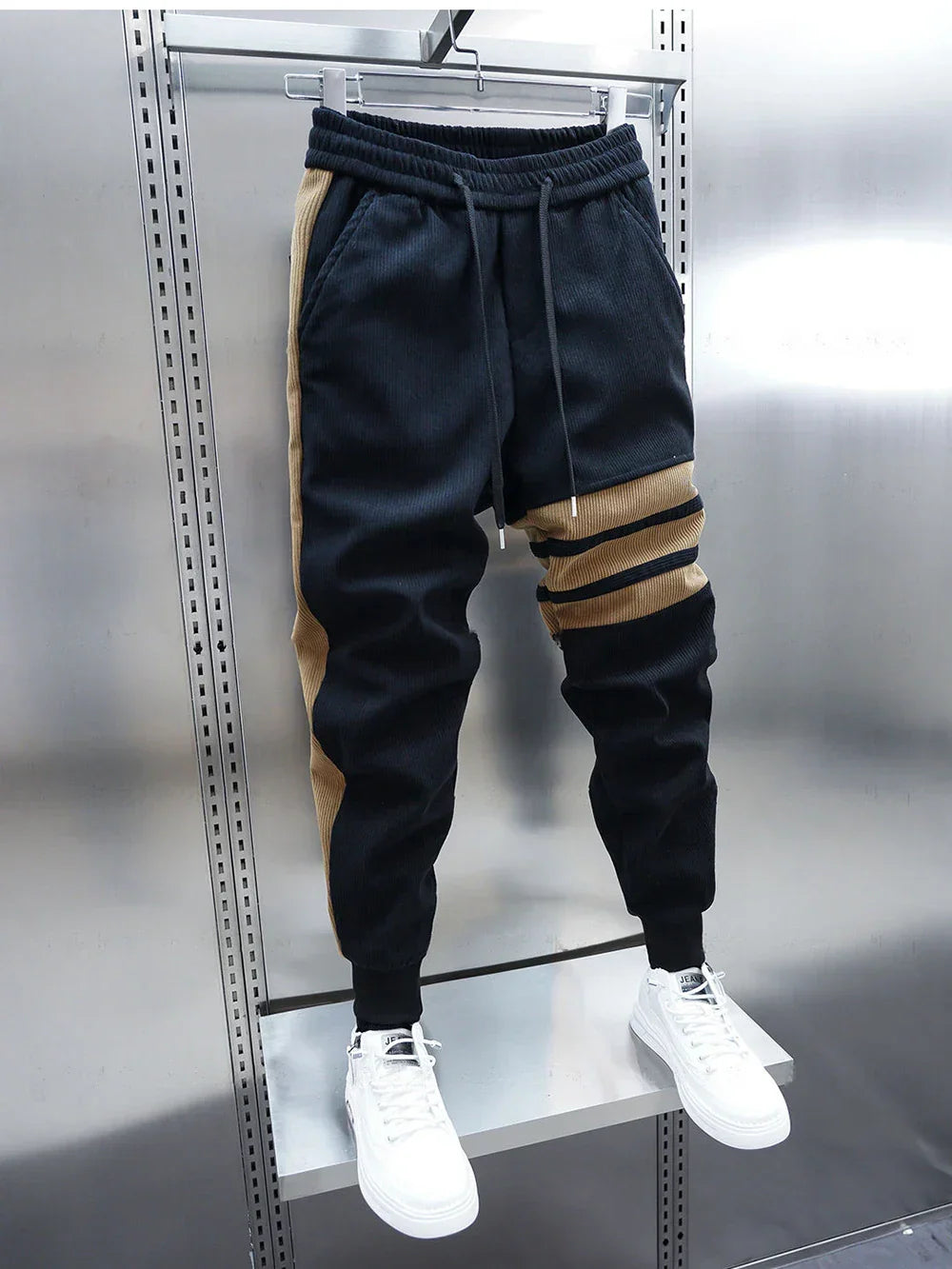 Karolina | Patchwork Striped Casual Trousers