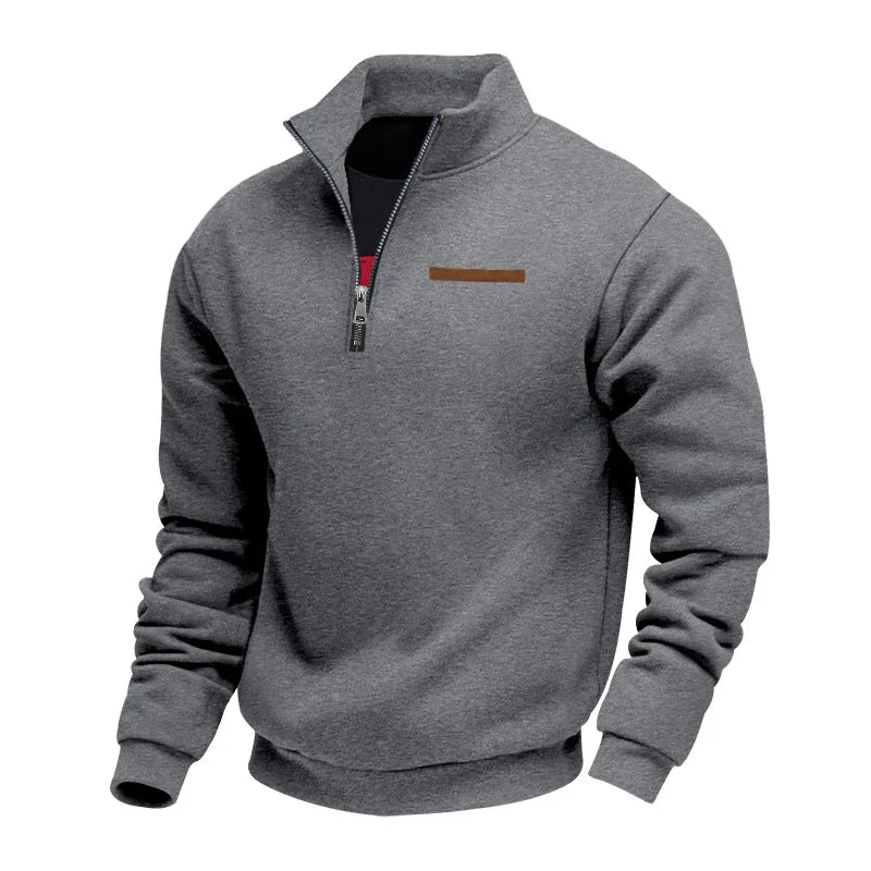 Barnaba | Męski casualowy sweter z polaru