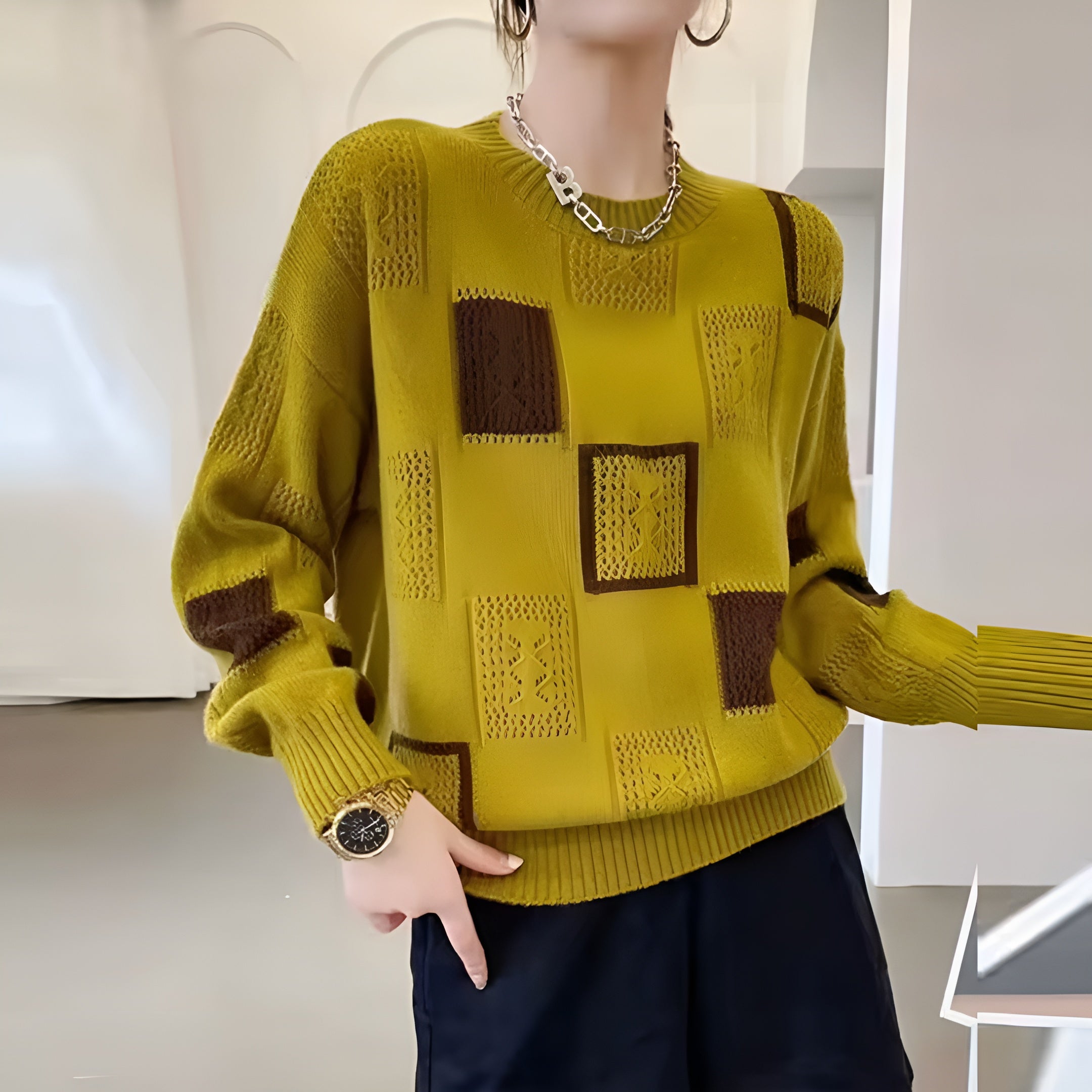 Imelda | Modny Sweter Dzianinowy
