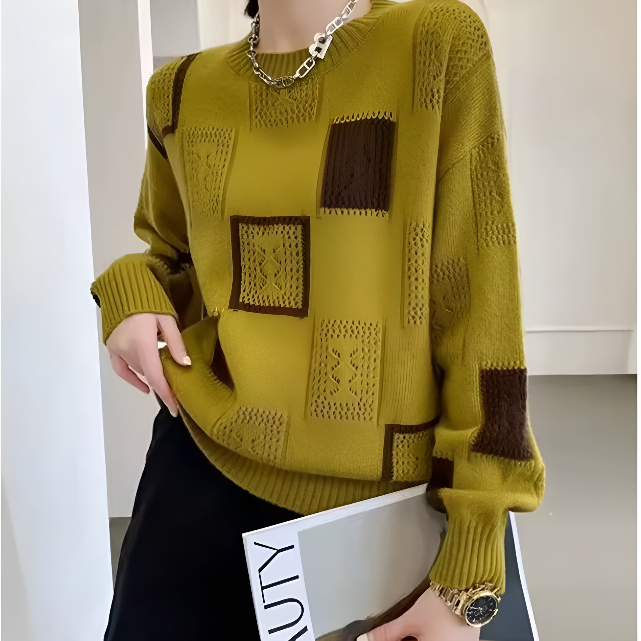 Imelda | Modny Sweter Dzianinowy
