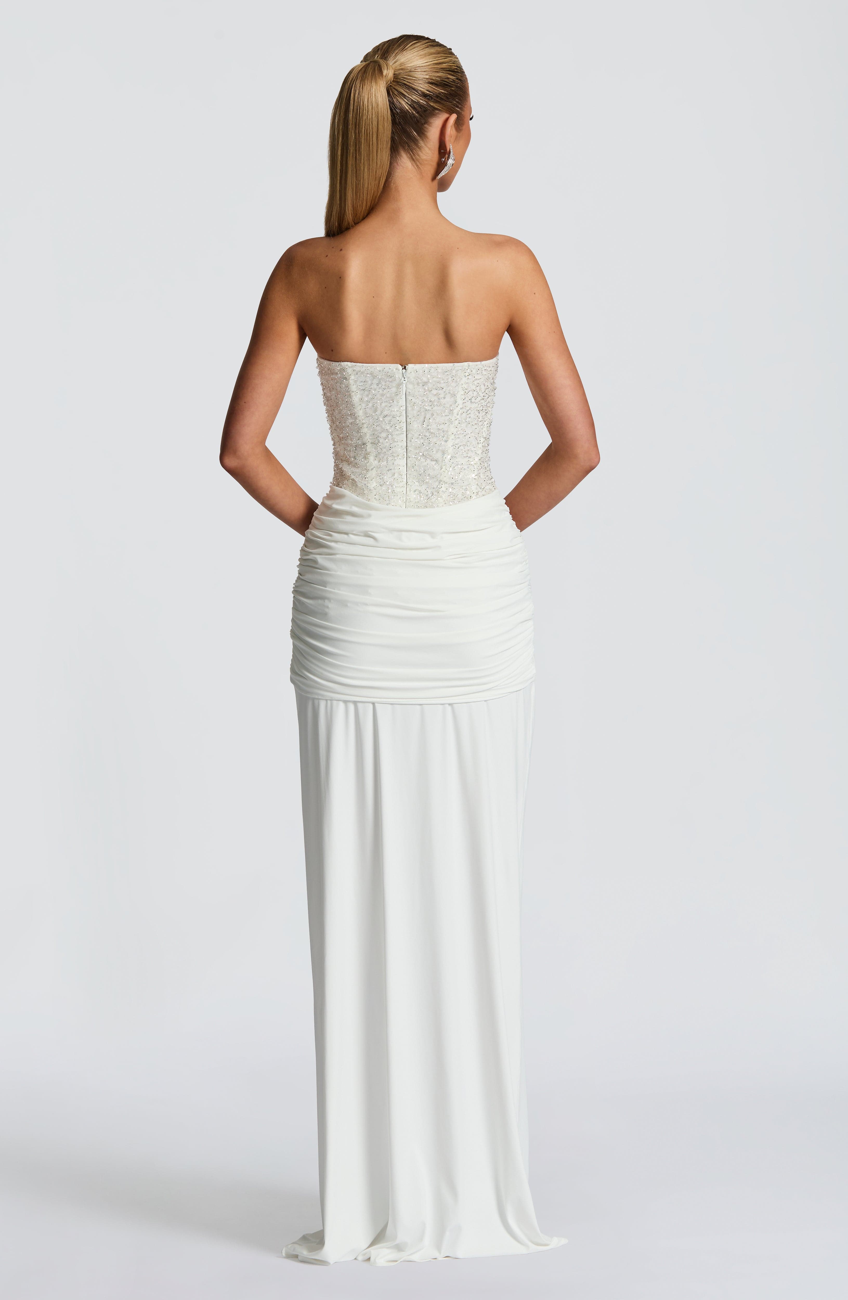Dolores | Elegancka sukienka maxi bez ramiączek