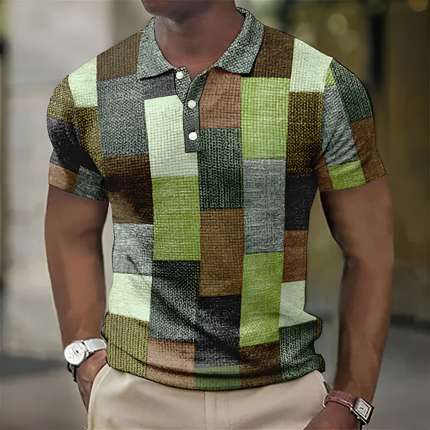 Levi – Klasyczna koszulka polo w kratę (Edycja limitowana)