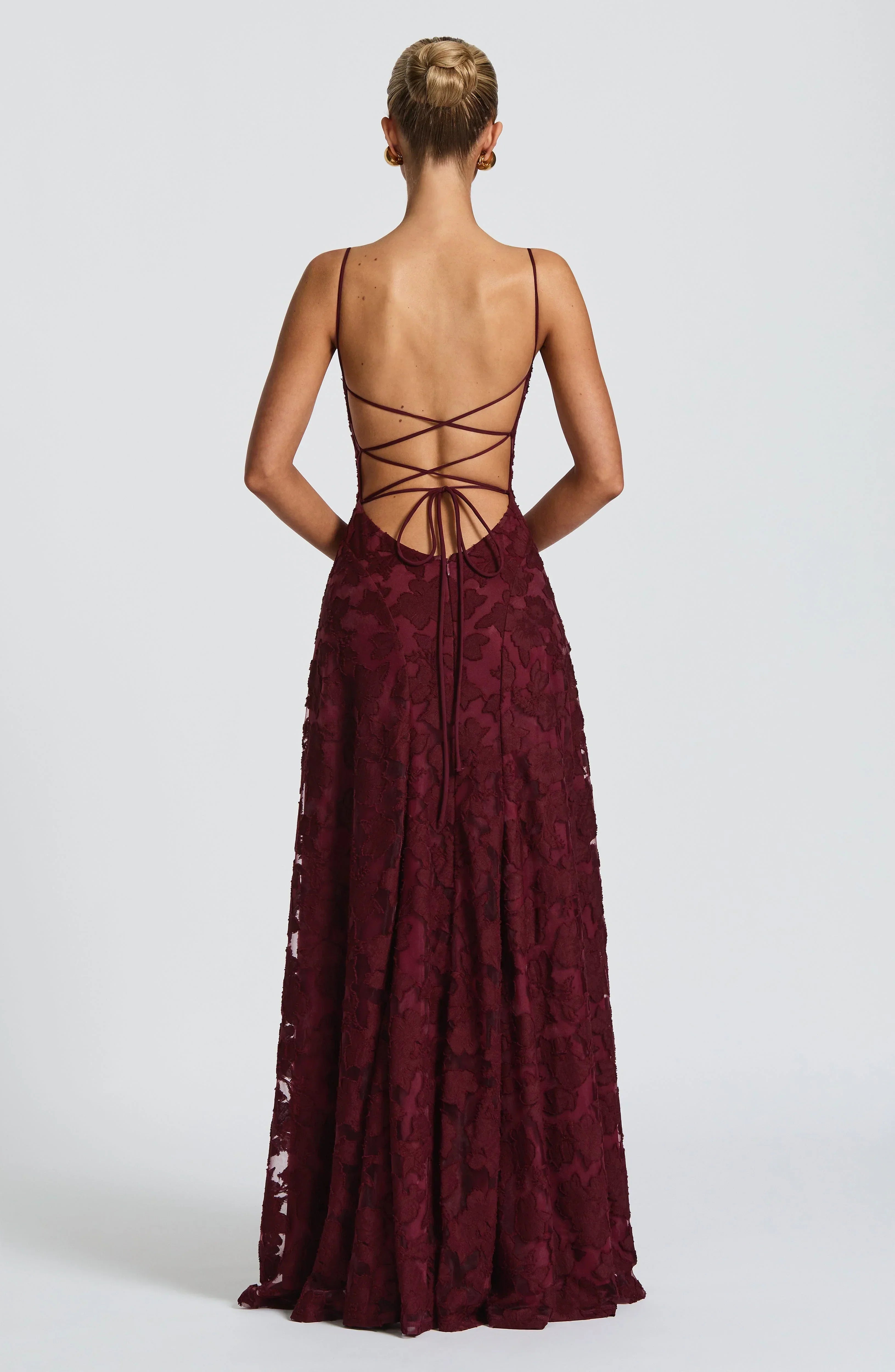 Wacława | Elegancka, drapowana sukienka maxi