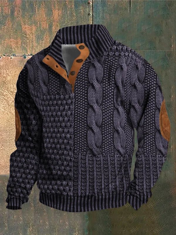 Gniewomir | Stylowy Sweter z Wzorzystym Splotem