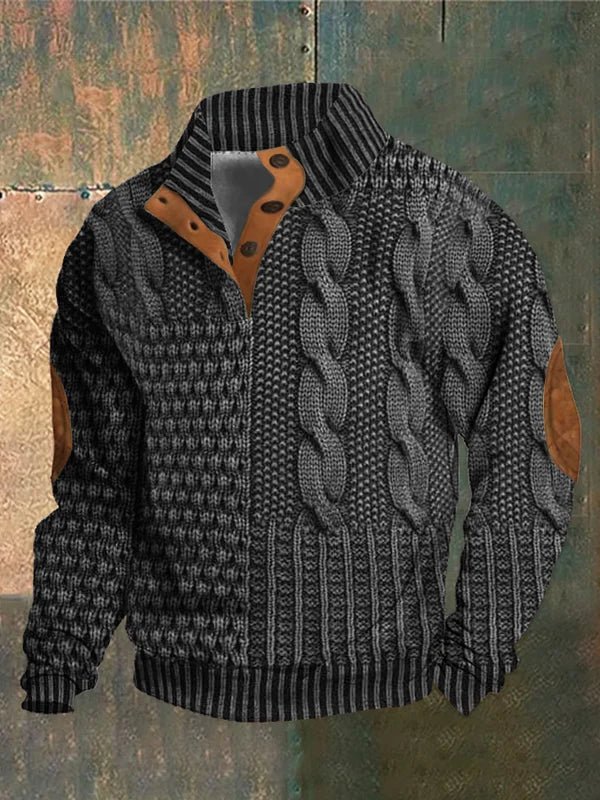 Gniewomir | Stylowy Sweter z Wzorzystym Splotem