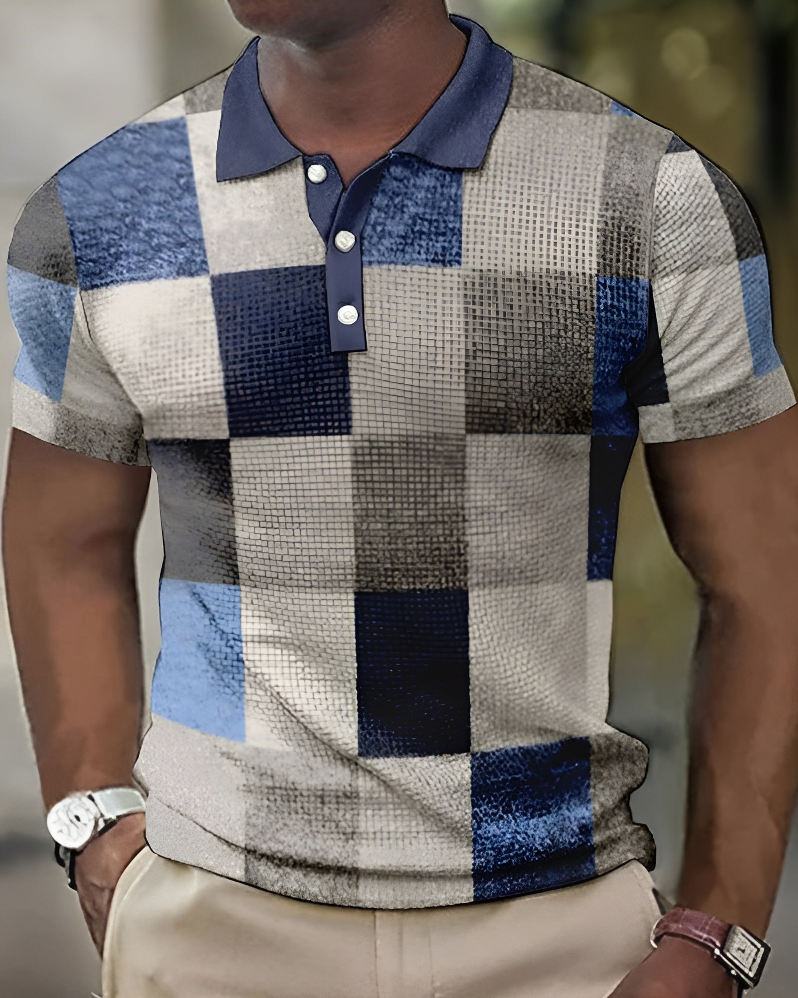 Levi – Klasyczna koszulka polo w kratę (Edycja limitowana)